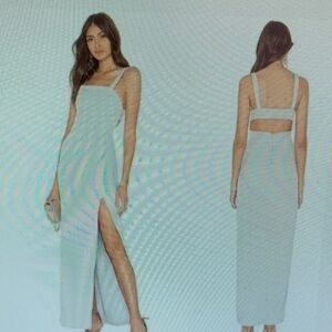 by the way. Sky Blue Maxi Dress with Slit